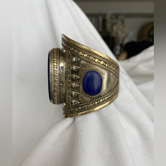 NWOT Afghani Lapis Tribal Cuff Vintage - Picture 2 of 8